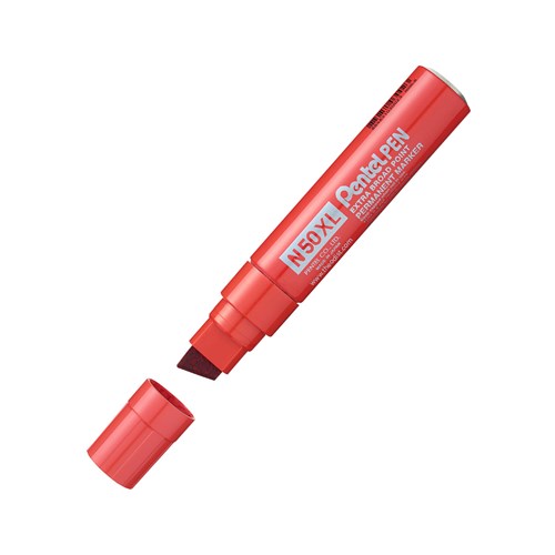 Pentel N50XL Pen Permanent Marker Extra Broad Point_RED - Theodist 