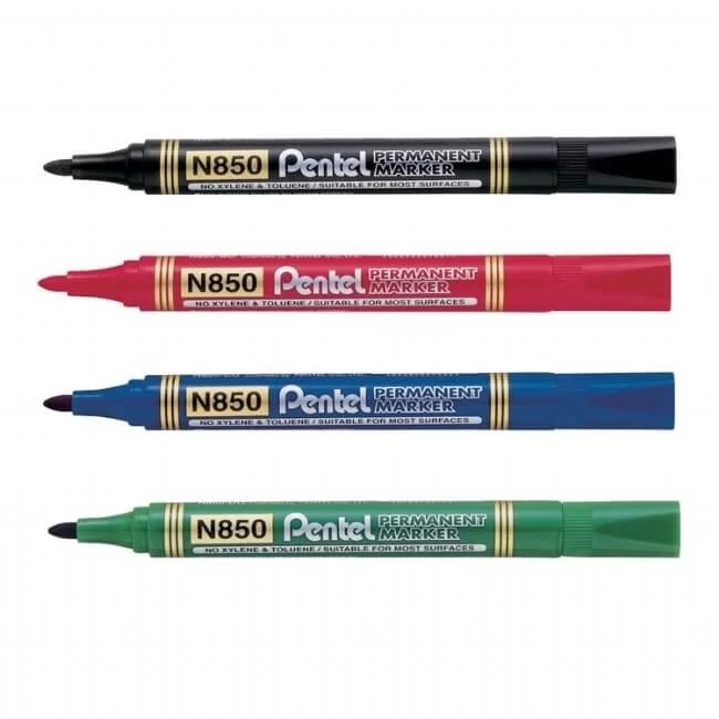 Pentel N850 Permanent Markers Bullet Point Theodist