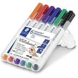 Staedtler Lumocolor Compact Whiteboard Marker Assorted 6 Pack - Theodist