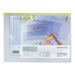 Kinary F54 A5 PVC Zipper Bag Transparent Data Envelope 240x178mm - Theodist