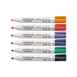 Staedtler Lumocolor Whiteboard Markers Chisel Assorted 6 Pack