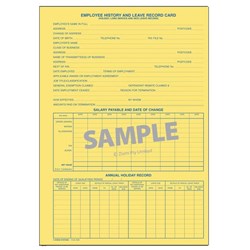 Zions EHR2 Employee History & Leave Record Card Pack - Theodist
