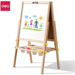 Deli Drawing & Painting Easel Wooden White and Chalk Board - Theodist