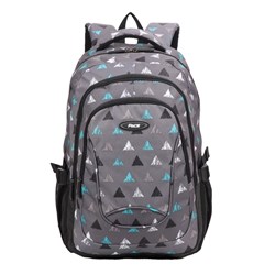 Pace P57401 Student Backpack, Grey/Black Triangle Prints - Theodist