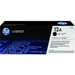 HP 12A Black Original LaserJet Toner Cartridge - Theodist