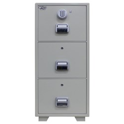 FILING CABINET 3 DRAWER FIRE PROOF ELECT LOCK
