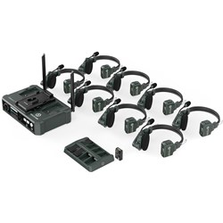 Hollyland Solidcom C1-8S Full-Duplex Wireless DECT Intercom System with 8 Headsets and HUB Base