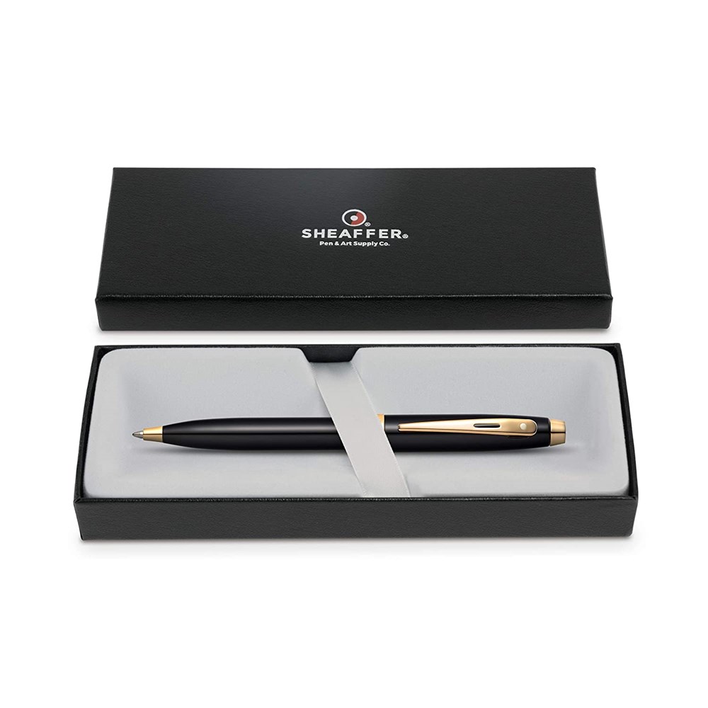 Sheaffer 9322-2 Ballpoint Pen 100, Black Lacquer & Gold | Theodist ...