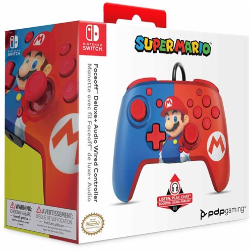 PDP Faceoff Deluxe+ Audio Wired Controller Super Mario For Nintendo Switch_1 - Theodist