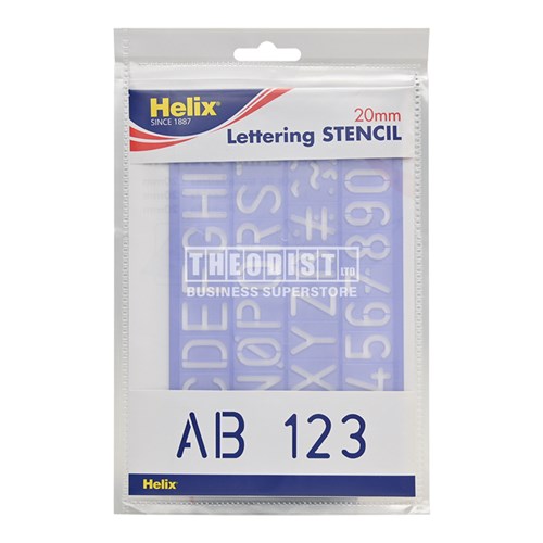 Helix 168642 Lettering Stencil 20mm - Theodist