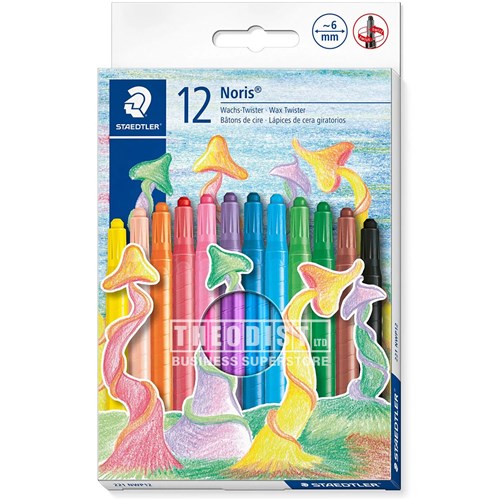 Staedtler 221 NWP12 Noris Wax Twister Crayons 12 Pack - Theodist