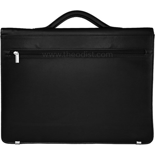 Monolith 2334 Leather-Look Briefcase with Lock Black_5 - Theodist