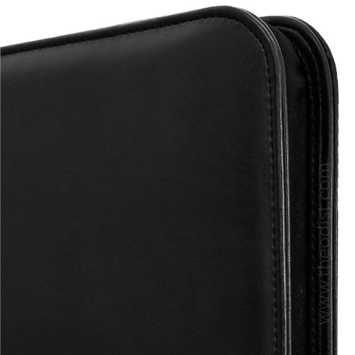 Monolith 2912 Ring Binder A4 Soft Touch Leather with Zip Black 290x50x345mm_3 - Theodist