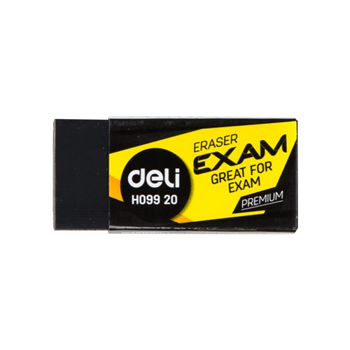 Deli H099 20 Eraser Exam Premium, Black - Theodist