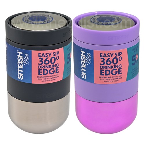 Smash Blue 31378 Coffee Cup Easy Sip 360 Drinking Edge Leak Proof 5hrs Hot 236mL - Theodist