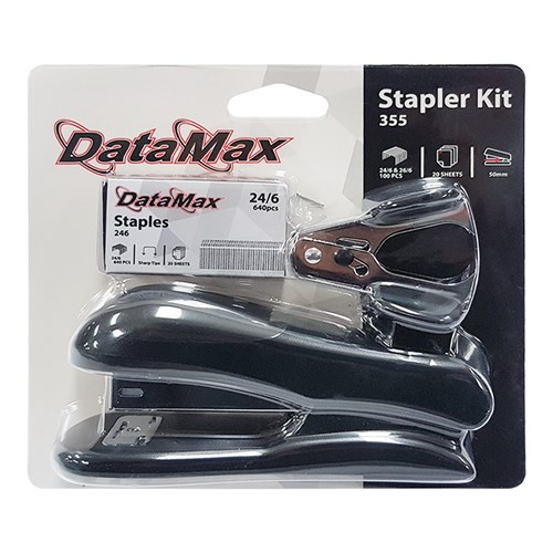 DataMax 355 Stapler Kit with Staples & Remover_Black - Theodist