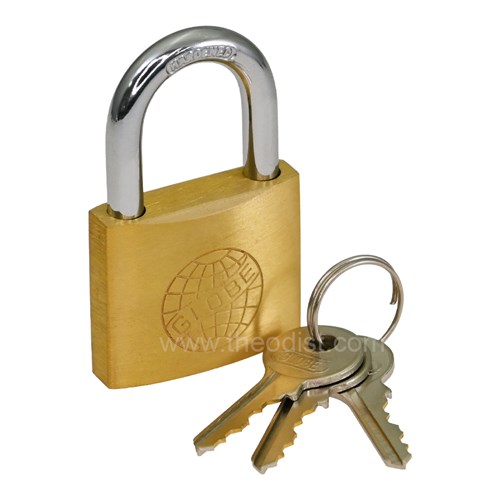 Globe HL404 Padlock Brass 1 1/2" with 3 Keys - Theodist