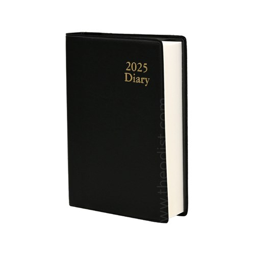 Carnegie 421BLK Pocket Diary Size A7 2025 1 Day To Page Black - Theodist