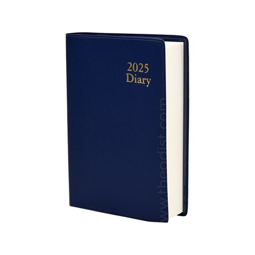 Carnegie 421BLK Pocket Diary Size A7 2025 1 Day To Page Blue - Theodist