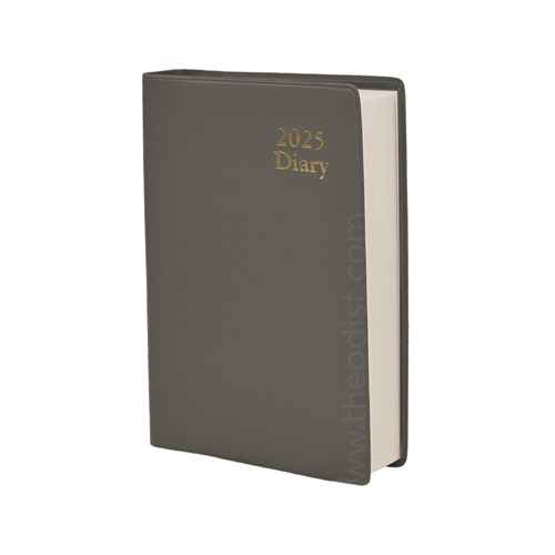 Carnegie 421BLK Pocket Diary Size A7 2025 1 Day To Page Grey - Theodist