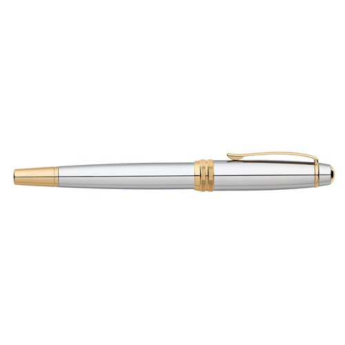 Cross 456 Bailey Medalist Fountain Pen, Chrome, Black & Gold_3 - Theodist