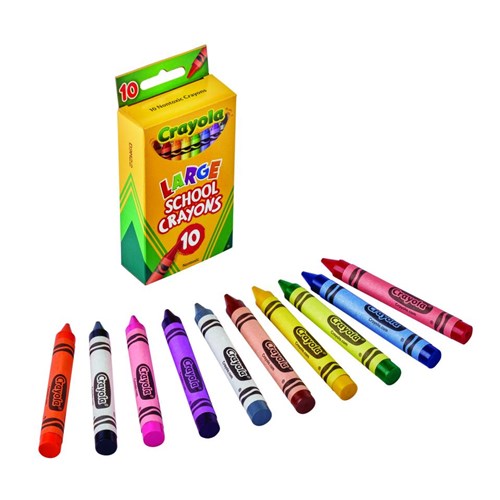 Crayola 52-100A Large School Crayons 10 Pack_1 - Theodist