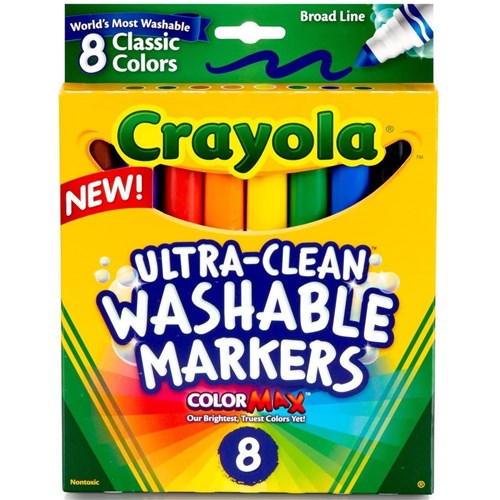 Crayola Ultra-Clean Washable Markers Color Max 8 Pack - Theodist