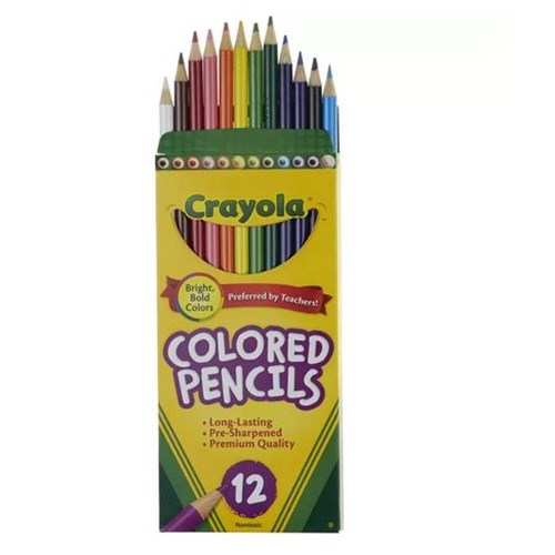Crayola 684012 Colored Pencils 12 Nontoxic Pre-Sharpened_1 - Theodist
