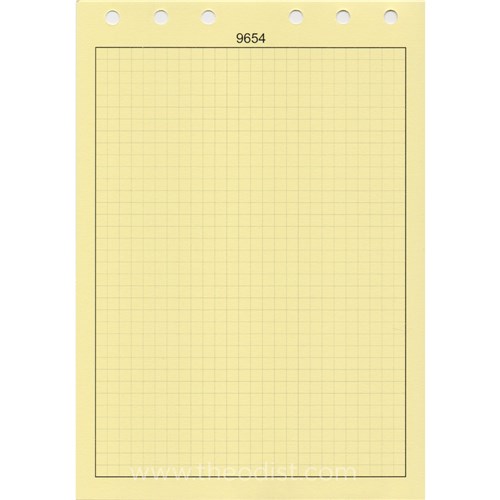 Survey Sheets 9654 Dow Style Graph Ruled 50 Pack Yellow - Theodist