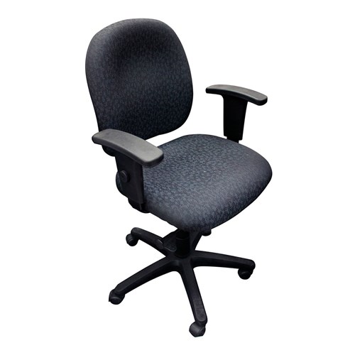 Office Typist Chair Arms Adjustable A3252F Swivel Charcoal - Theodist