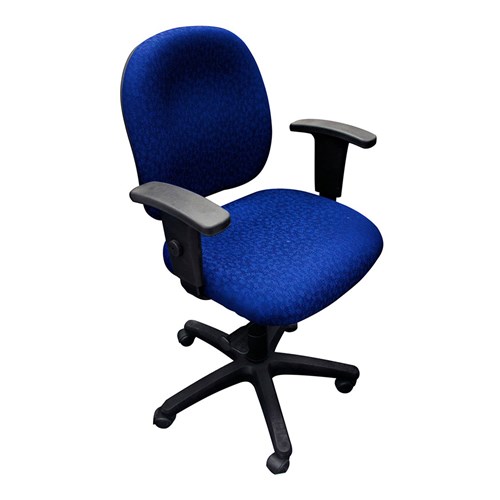Office Typist Chair Arms Adjustable A3252F Swivel Navy - Theodist