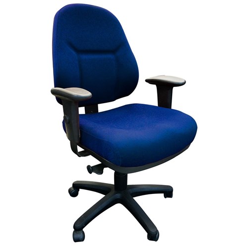 Office Executive Chair Med-Back Arm A4455F Fabric_NVY - Theodist