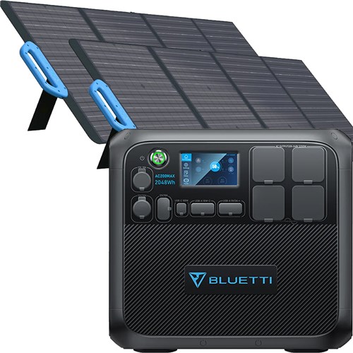 Bluetti Solar Power Station Kit AC200MAX + 2x SPV120 Panels - Theodist