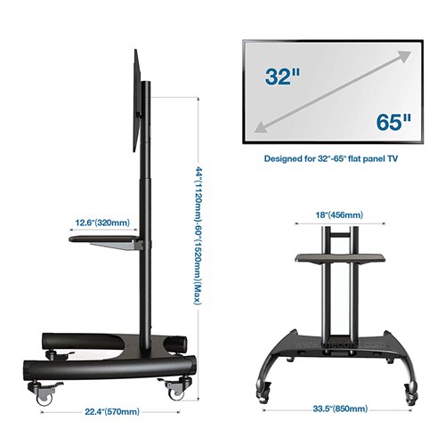 North Bayou Mobile Display Stand for 40”-65” Interactive Panel NB-AVA1500-60-1P_1 - Theodist