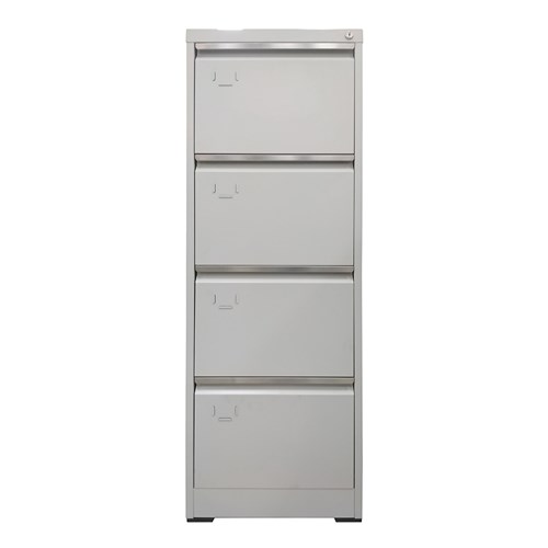 BIZ4DR Steel Filing Cabinet 4 Drawers 620x460x1340mm, Grey - Theodist