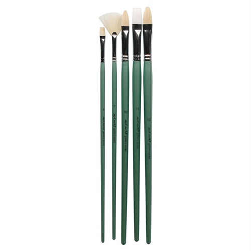 Mont Marte BMHS0024 Gallery Series Oil Paint Brush Set 5pc_2 - Theodist