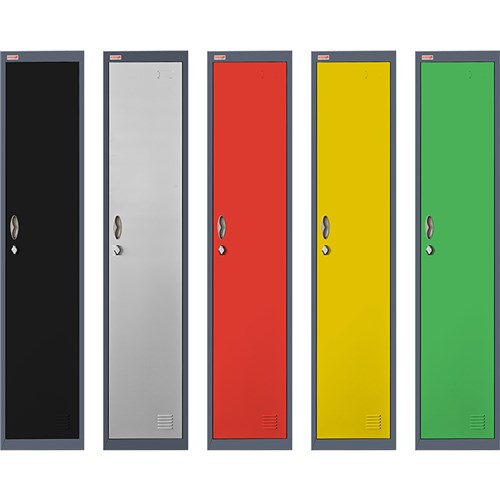 BZLKS1 Coloured Steel Locker Single Door 1850x380x450mm - Theodist