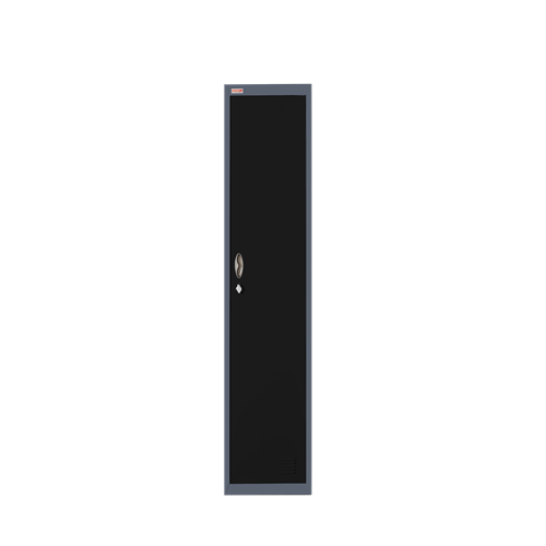 BZLKS1 Coloured Steel Locker Single Door 1850x380x450mm_BLK - Theodist