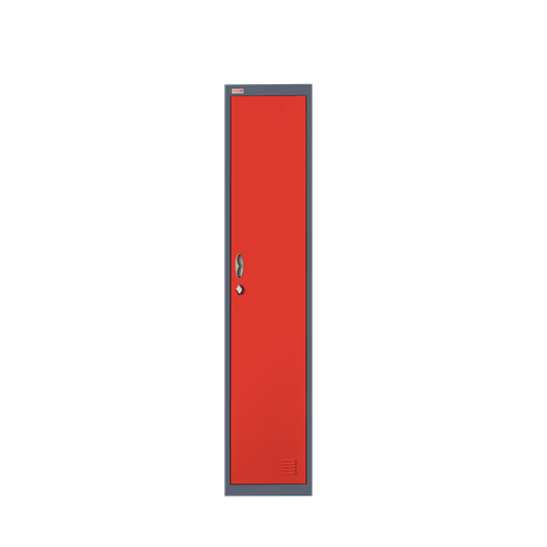 BZLKS1 Coloured Steel Locker Single Door 1850x380x450mm_RED - Theodist