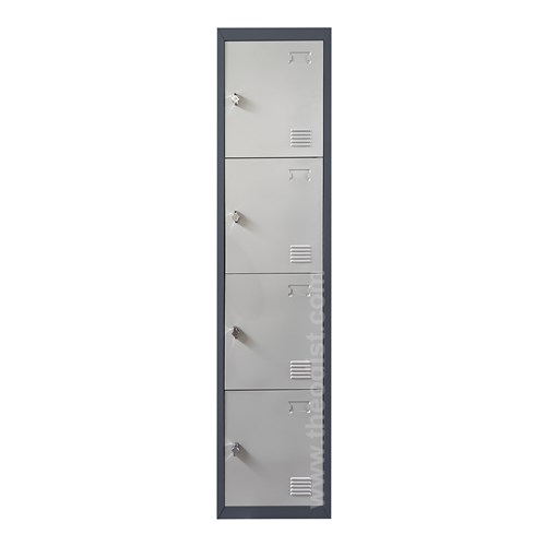 Steel Locker 4 Doors Dark-Grey 450x380x1850mm - Theodist