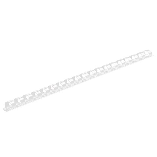 DSB COMB12 Comb Binder 12-13mm 21 Ring Binds Up To 110 Sheets_White - Theodist