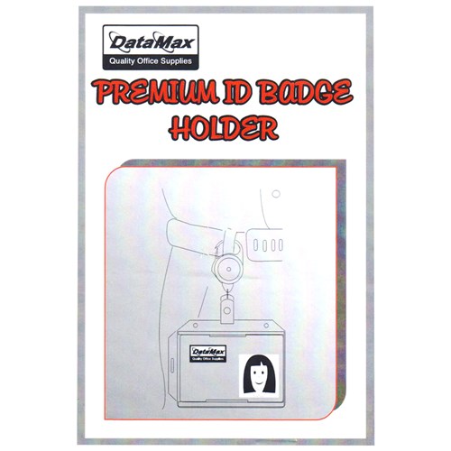 DataMax CR308 Premium  ID Holder Black with Retractable Clip_2 - Theodist