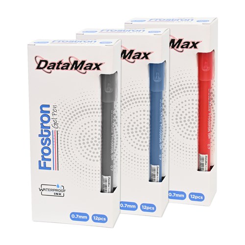 DataMax Froston Gel Ballpoint Pen 0.7mm, Black, Blue, Red 12 Pack - Theodist