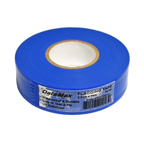 DataMax DM2575 Flagging Tape Coloured 2.5cmx75mm_BLU - Theodist