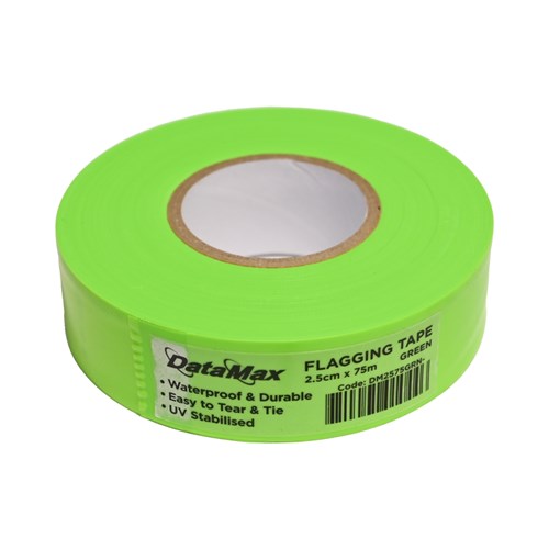 DataMax DM2575 Flagging Tape Coloured 2.5cmx75mm_GRN - Theodist