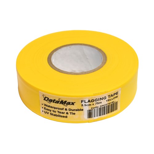 DataMax DM2575 Flagging Tape Coloured 2.5cmx75mm_YEL - Theodist