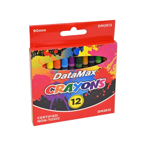 DataMax DM2612 Crayons 90mm 12 Pack - Theodist