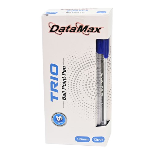 DataMax Trio Ballpoint Pen Medium 1.0mm 12 Pack_BLU - Theodist