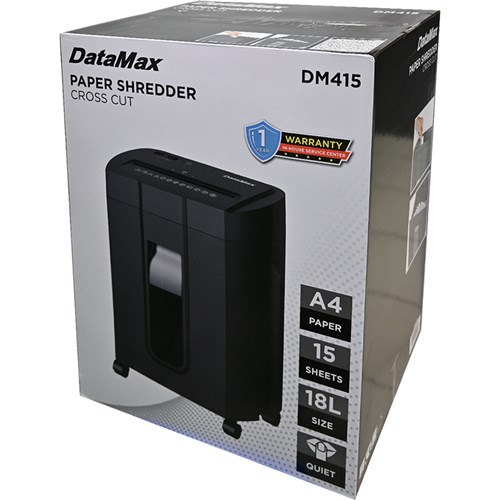 DataMax DM415 Paper Shredder Cross Cut A4 Paper 15 Sheets 18L_4 - Theodist