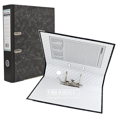 DataMax DM5550 Lever Arch File Foolscap Deluxe Board Black Mottled - Theodist